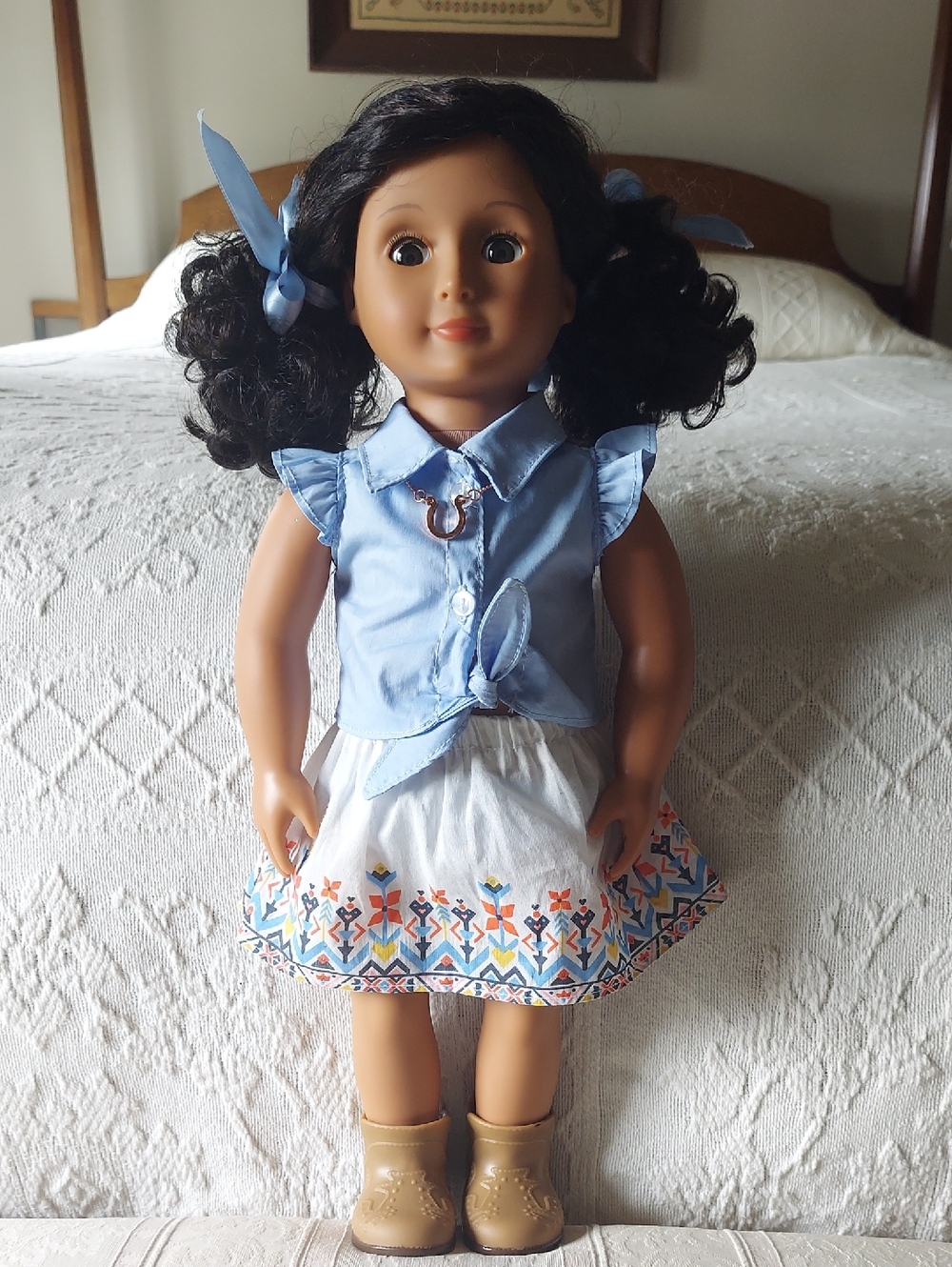Battat(Our Generation) 18 " Doll With Cowgirl  Outfit,Boots And Necklace